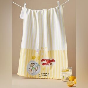 Anthropologie Summer in Nantucket Cotton Dish Towel